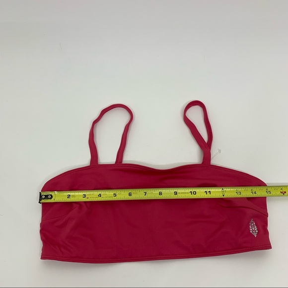 Free People Movement Rosey Pink Bandeau Popover Sports Bra With Cutout Back New - Picture 14 of 16